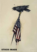 Raven on Flag, John Alexander, 2002