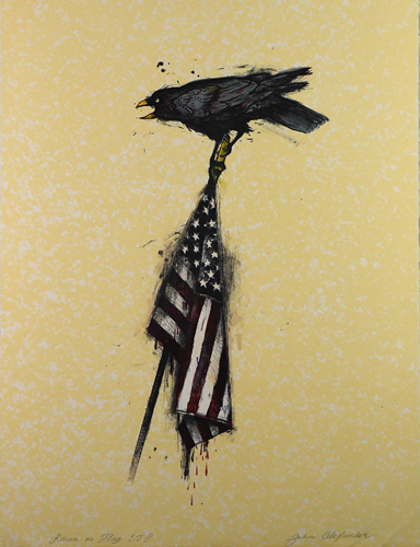 Raven on Flag, John Alexander, 2002