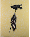 Alexander, John, Raven on Flag, 2002