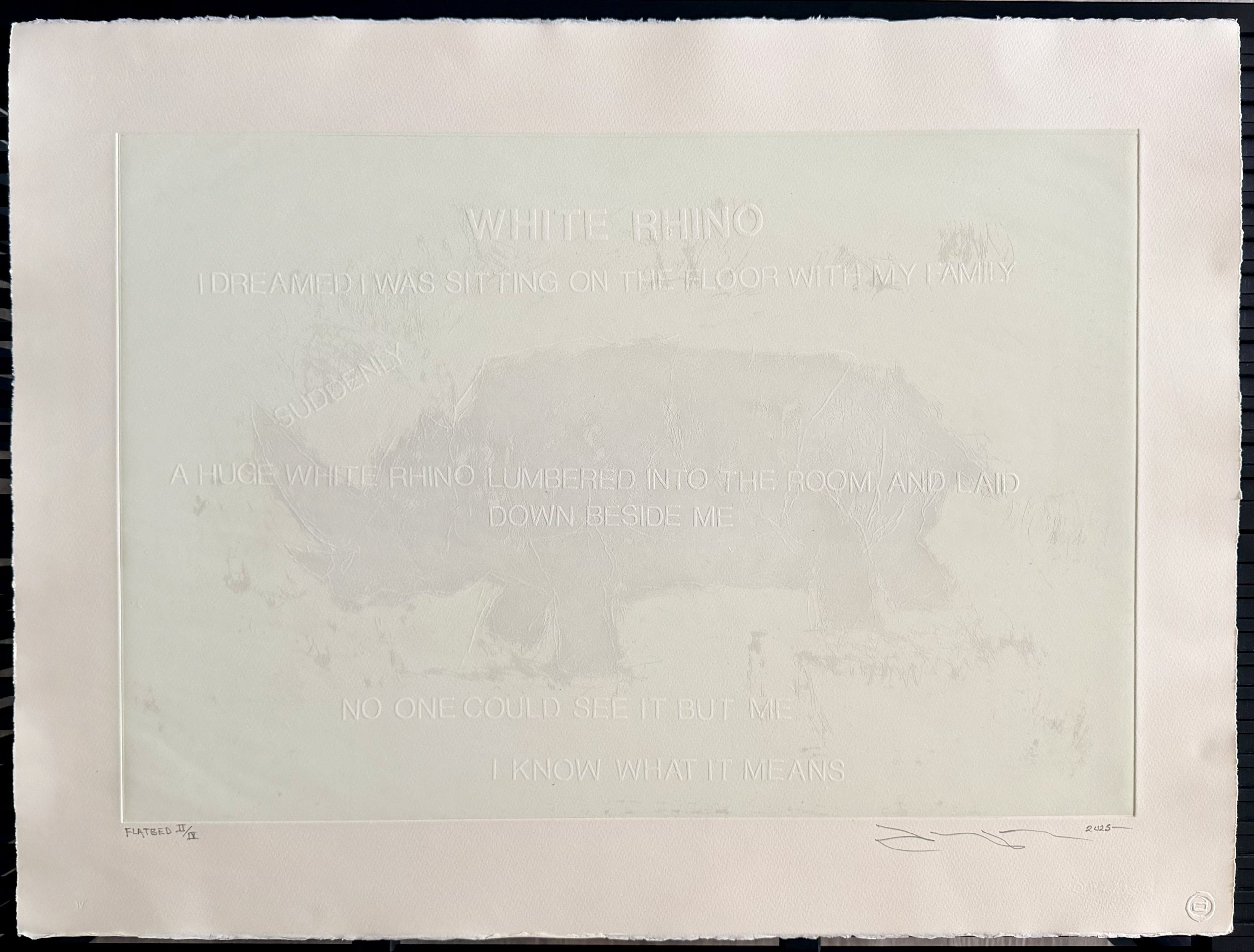 Allen, Terry, White Rhino, 2025