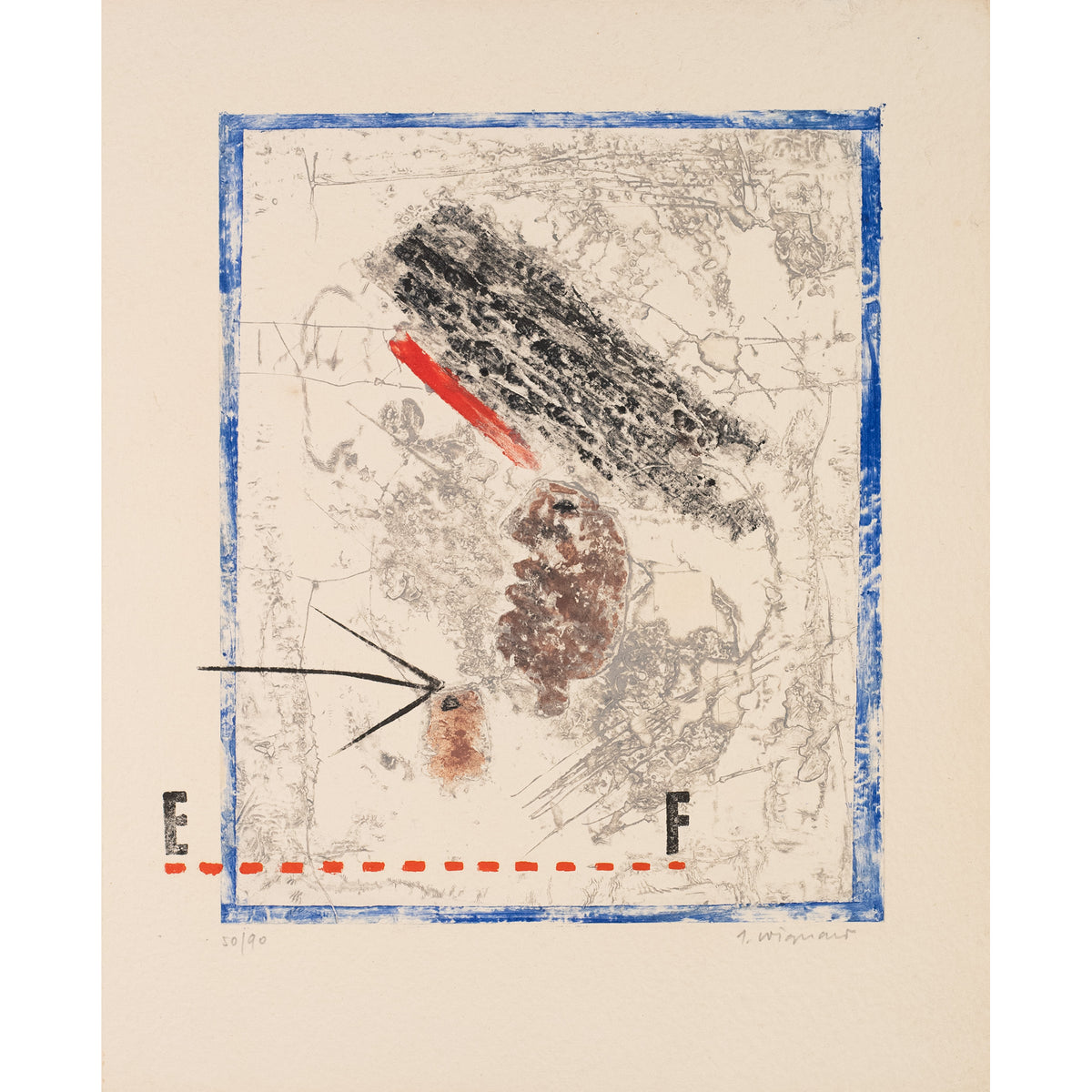 Coignard, James, untitled conundrum etching, 1980 (est)