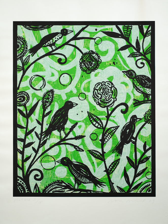 Rizzie, Dan, Blackberry Thieves I (green), 2008