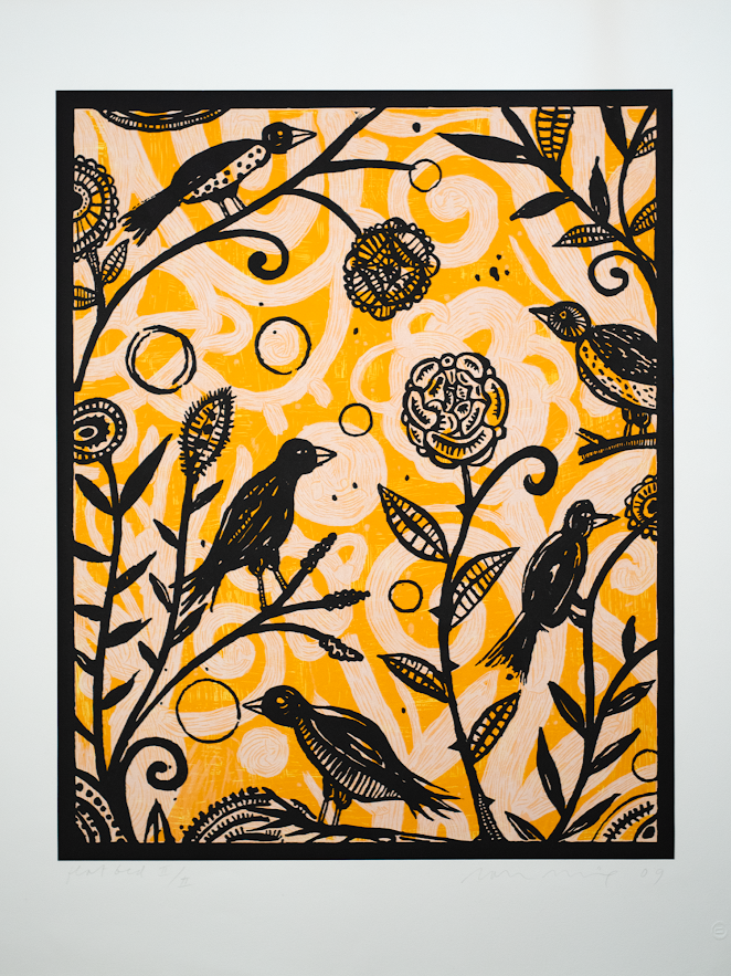 Rizzie, Dan, Blackberry Thieves II (orange), 2008