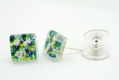 MOMO Glassworks, Glass Canvas Post Earring