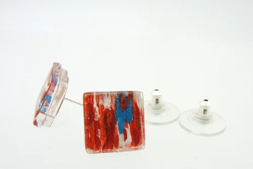 MOMO Glassworks, Glass Canvas Post Earring