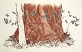 Duggan, Peat, Untitled (tree trunk with butterflies), 2009